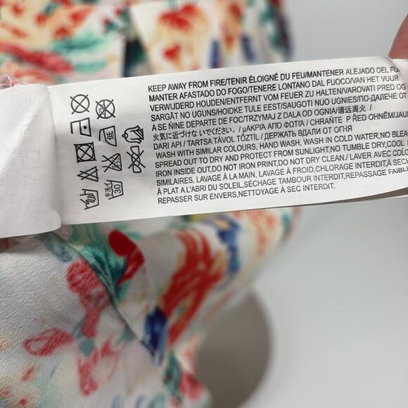 MinkPink Womens White Floral Fit Flare Summer Garden Party Dress Size M - Picture 9 of 13